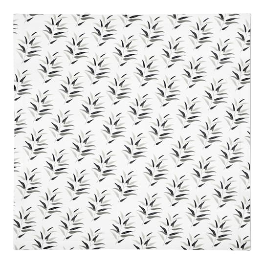 Dark Leaf Pattern 10" x 10" Cotton Twill Napkin